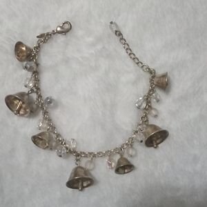 Vintage Avon Gold Wedding Bell Charm Bracelet